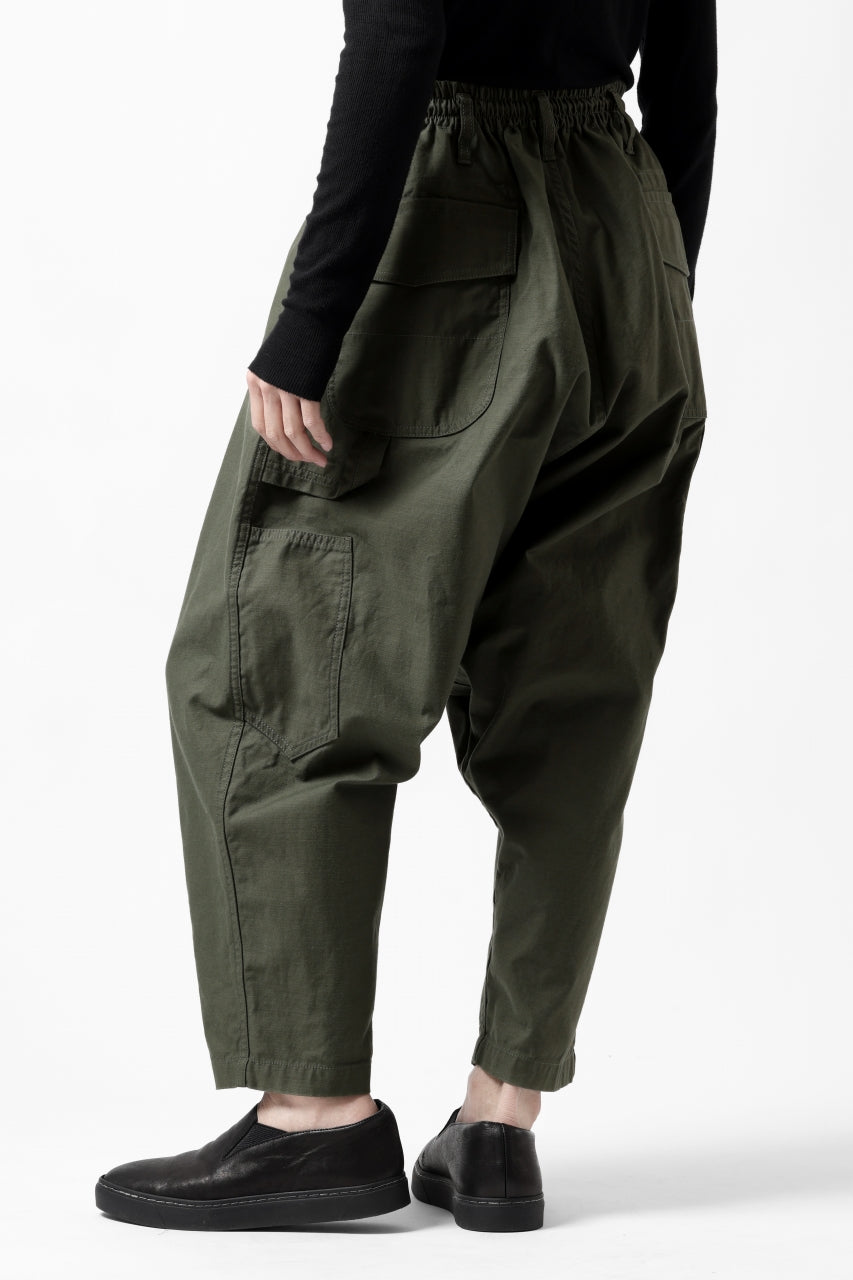 画像をギャラリービューアに読み込む, Y&#39;s SARROUEL PANTS PAINTER-DETAIL / BACK SATIN VULCANIZATION COTTON (KHAKI)