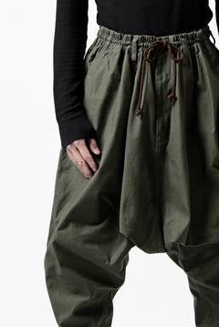 Load image into Gallery viewer, Y's MULTI POCKETS SAROUEL PANTS / BACK SATIN VULCANIZATION COTTON (KHAKI)