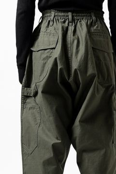 画像をギャラリービューアに読み込む, Y&#39;s SARROUEL PANTS PAINTER-DETAIL / BACK SATIN VULCANIZATION COTTON (KHAKI)