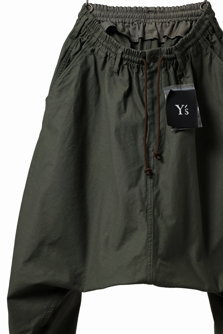 画像をギャラリービューアに読み込む, Y&#39;s SARROUEL PANTS PAINTER-DETAIL / BACK SATIN VULCANIZATION COTTON (KHAKI)