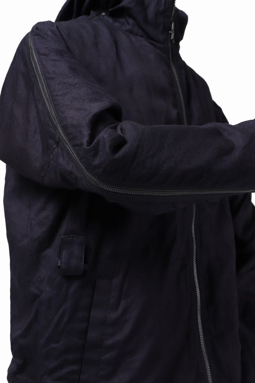 Load image into Gallery viewer, Y's BANG ON! No.117 REVERSIBLE COTTON DENIM & NYLON TWILL HOODED BLOUSON (NAVY) ※