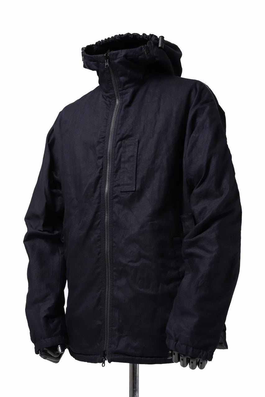 Load image into Gallery viewer, Y's BANG ON! No.117 REVERSIBLE COTTON DENIM & NYLON TWILL HOODED BLOUSON (NAVY) ※