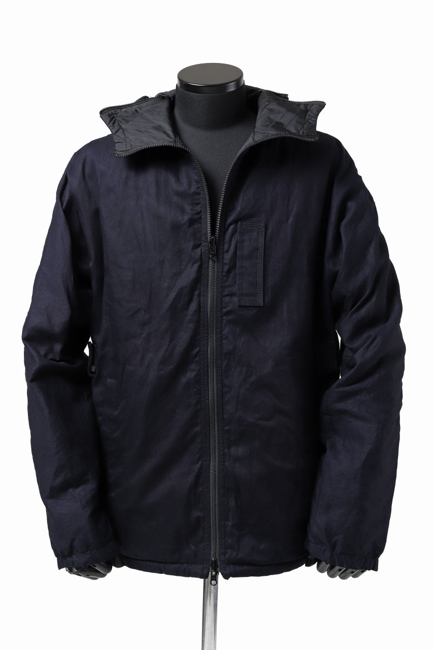 Load image into Gallery viewer, Y's BANG ON! No.117 REVERSIBLE COTTON DENIM & NYLON TWILL HOODED BLOUSON (NAVY) ※