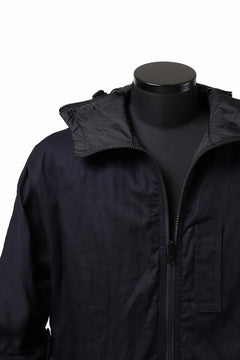 Load image into Gallery viewer, Y's BANG ON! No.117 REVERSIBLE COTTON DENIM & NYLON TWILL HOODED BLOUSON (NAVY) ※