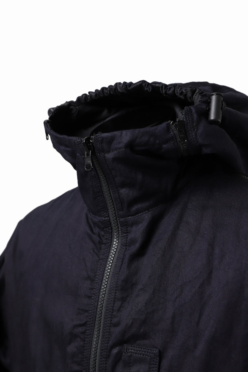 Load image into Gallery viewer, Y's BANG ON! No.117 REVERSIBLE COTTON DENIM & NYLON TWILL HOODED BLOUSON (NAVY) ※