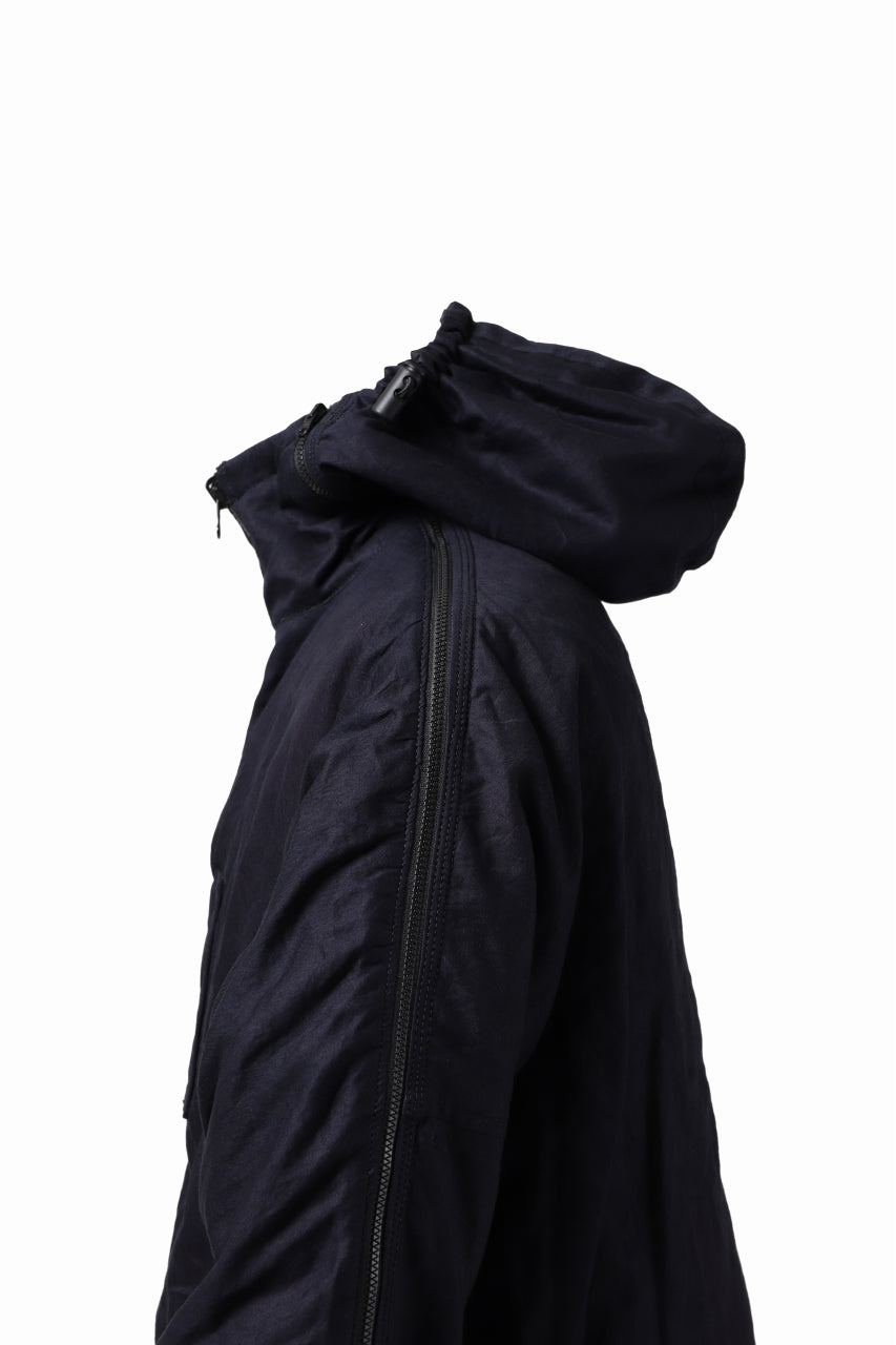 Load image into Gallery viewer, Y's BANG ON! No.117 REVERSIBLE COTTON DENIM & NYLON TWILL HOODED BLOUSON (NAVY) ※