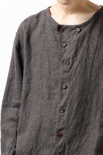 画像をギャラリービューアに読み込む, YUTA MATSUOKA exclusive round neck shirt / brushed linen canvas (brown)