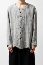 画像をギャラリービューアに読み込む, YUTA MATSUOKA round neck shirt / dead stock slab linen (light grey)