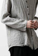 画像をギャラリービューアに読み込む, YUTA MATSUOKA round neck shirt / dead stock slab linen (light grey)