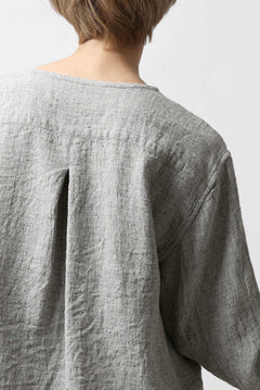 画像をギャラリービューアに読み込む, YUTA MATSUOKA round neck shirt / dead stock slab linen (light grey)