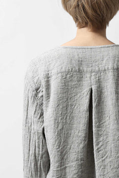 画像をギャラリービューアに読み込む, YUTA MATSUOKA round neck shirt / dead stock slab linen (light grey)