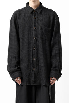 画像をギャラリービューアに読み込む, YUTA MATSUOKA plain shirt / dobby check (black)