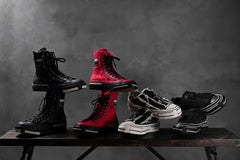 画像をギャラリービューアに読み込む, YOHJI YAMAMOTO × XVESSEL SNEAKERS LOW (BLACK×BLACK)