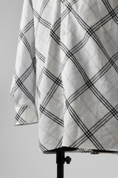 画像をギャラリービューアに読み込む, Y's BANG ON! No.143 HOLLOW COLLAR SHIRT / DIAGONAL PLAID (OFF WHITE)