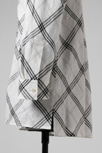 画像をギャラリービューアに読み込む, Y's BANG ON! No.143 HOLLOW COLLAR SHIRT / DIAGONAL PLAID (OFF WHITE)