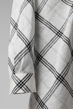 画像をギャラリービューアに読み込む, Y's BANG ON! No.143 HOLLOW COLLAR SHIRT / DIAGONAL PLAID (OFF WHITE)