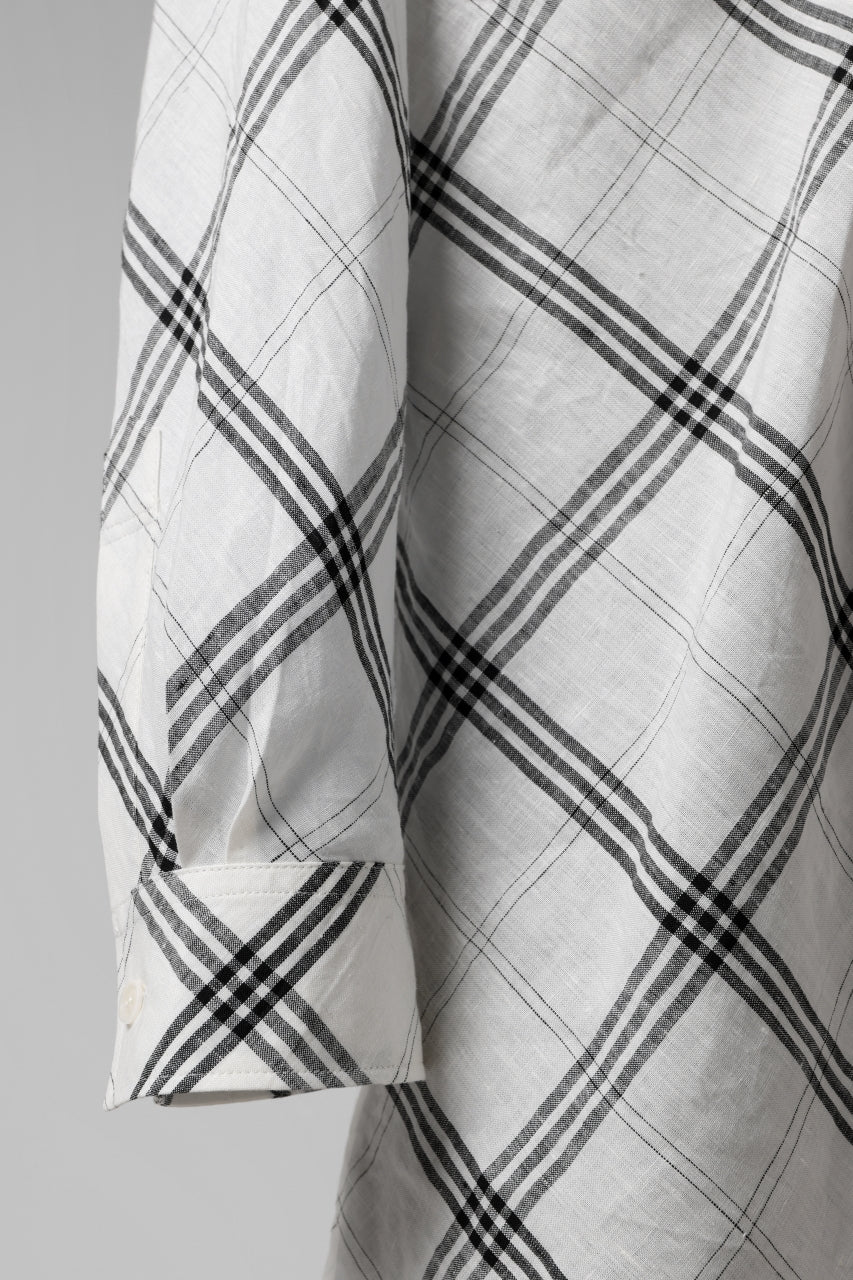 画像をギャラリービューアに読み込む, Y's BANG ON! No.143 HOLLOW COLLAR SHIRT / DIAGONAL PLAID (OFF WHITE)