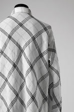 画像をギャラリービューアに読み込む, Y's BANG ON! No.143 HOLLOW COLLAR SHIRT / DIAGONAL PLAID (OFF WHITE)