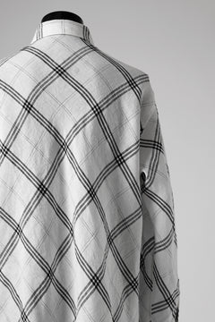 画像をギャラリービューアに読み込む, Y's BANG ON! No.143 HOLLOW COLLAR SHIRT / DIAGONAL PLAID (OFF WHITE)