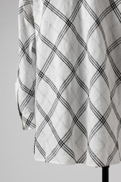 画像をギャラリービューアに読み込む, Y's BANG ON! No.143 HOLLOW COLLAR SHIRT / DIAGONAL PLAID (OFF WHITE)