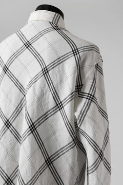 画像をギャラリービューアに読み込む, Y's BANG ON! No.143 HOLLOW COLLAR SHIRT / DIAGONAL PLAID (OFF WHITE)