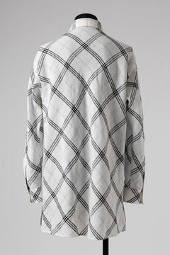 画像をギャラリービューアに読み込む, Y's BANG ON! No.143 HOLLOW COLLAR SHIRT / DIAGONAL PLAID (OFF WHITE)