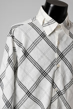画像をギャラリービューアに読み込む, Y's BANG ON! No.143 HOLLOW COLLAR SHIRT / DIAGONAL PLAID (OFF WHITE)