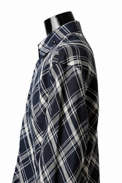 Load image into Gallery viewer, Y's BANG ON! No.144 BIAS CHECK LONG SHIRT (NAVY)