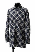 Load image into Gallery viewer, Y's BANG ON! No.144 BIAS CHECK LONG SHIRT (NAVY)