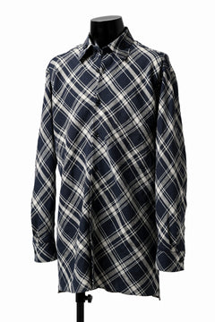 Load image into Gallery viewer, Y's BANG ON! No.144 BIAS CHECK LONG SHIRT (NAVY)