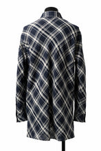 Load image into Gallery viewer, Y's BANG ON! No.144 BIAS CHECK LONG SHIRT (NAVY)