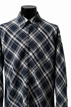 Load image into Gallery viewer, Y's BANG ON! No.144 BIAS CHECK LONG SHIRT (NAVY)