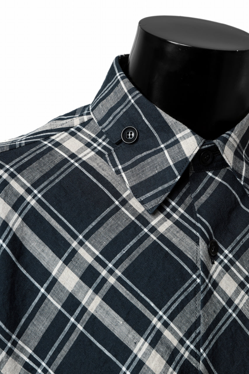Load image into Gallery viewer, Y's BANG ON! No.144 BIAS CHECK LONG SHIRT (NAVY)