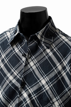 Load image into Gallery viewer, Y's BANG ON! No.144 BIAS CHECK LONG SHIRT (NAVY)