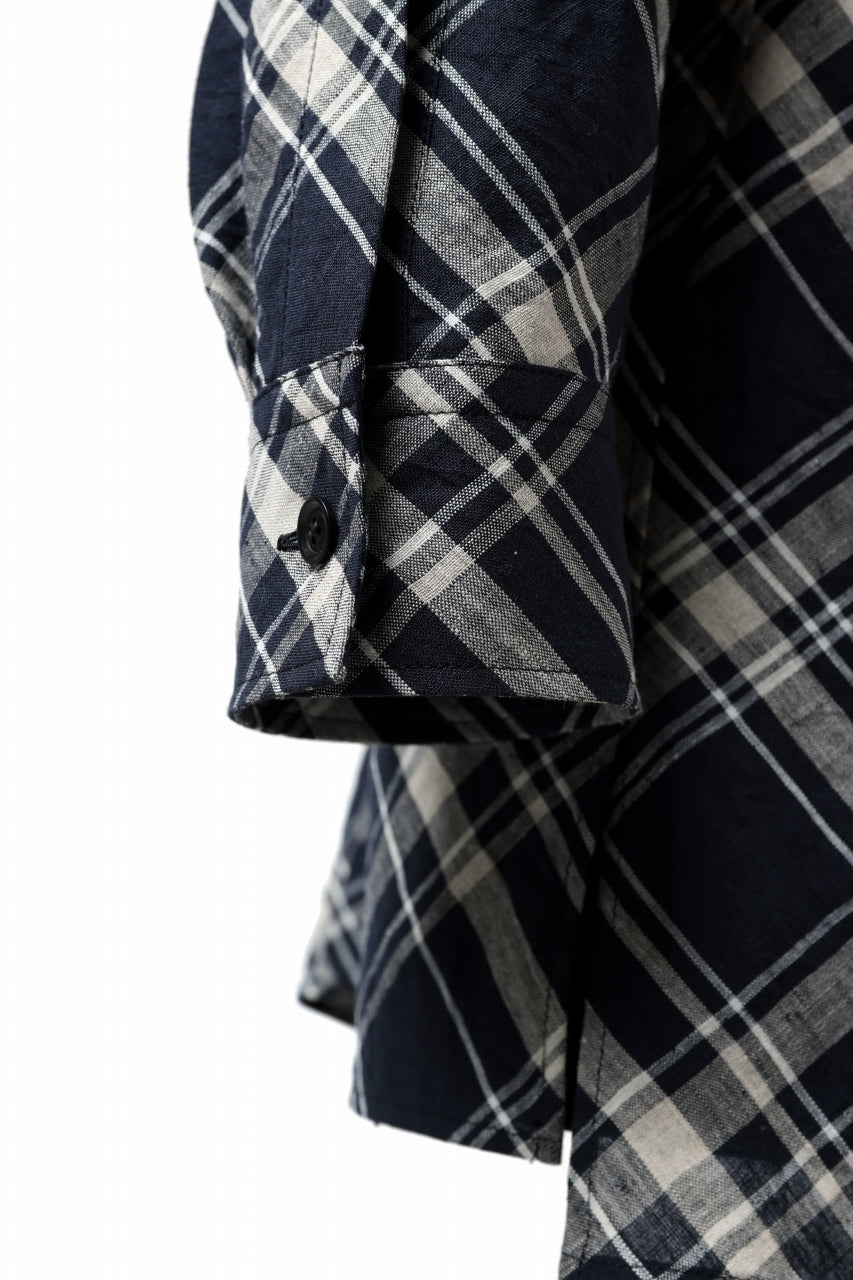Load image into Gallery viewer, Y's BANG ON! No.144 BIAS CHECK LONG SHIRT (NAVY)