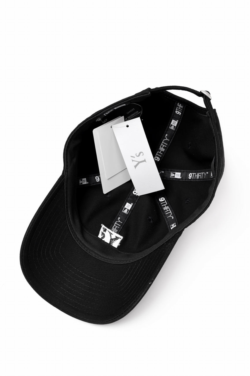 Y's × NEW ERA 9THIRTY EMBROIDERY CAP (BLACK)