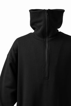 画像をギャラリービューアに読み込む, Y's HIGH-COLLAR HALF ZIP SWEAT SHIRT (BLACK)