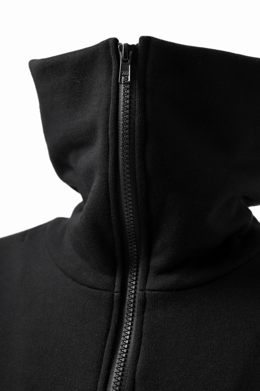 画像をギャラリービューアに読み込む, Y's HIGH-COLLAR HALF ZIP SWEAT SHIRT (BLACK)