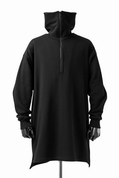 画像をギャラリービューアに読み込む, Y's HIGH-COLLAR HALF ZIP SWEAT SHIRT (BLACK)
