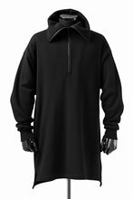 画像をギャラリービューアに読み込む, Y's HIGH-COLLAR HALF ZIP SWEAT SHIRT (BLACK)