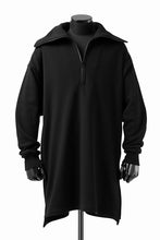 画像をギャラリービューアに読み込む, Y's HIGH-COLLAR HALF ZIP SWEAT SHIRT (BLACK)