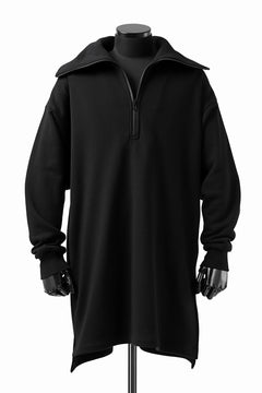 画像をギャラリービューアに読み込む, Y's HIGH-COLLAR HALF ZIP SWEAT SHIRT (BLACK)