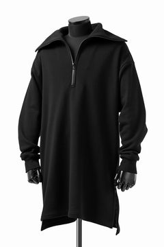 画像をギャラリービューアに読み込む, Y's HIGH-COLLAR HALF ZIP SWEAT SHIRT (BLACK)