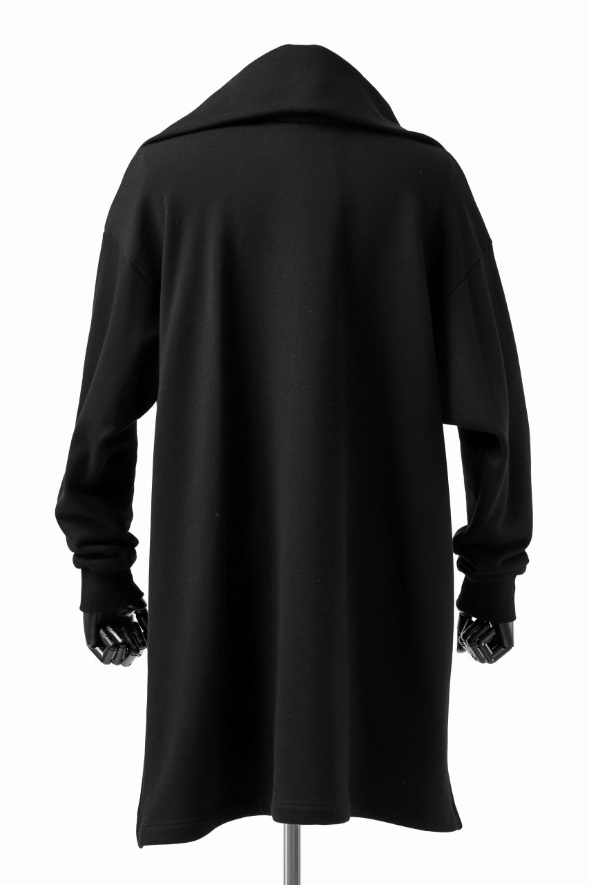 画像をギャラリービューアに読み込む, Y's HIGH-COLLAR HALF ZIP SWEAT SHIRT (BLACK)