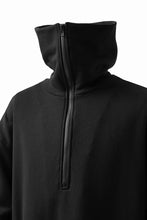 画像をギャラリービューアに読み込む, Y's HIGH-COLLAR HALF ZIP SWEAT SHIRT (BLACK)