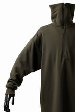画像をギャラリービューアに読み込む, Y's HIGH-COLLAR HALF ZIP SWEAT SHIRT (KHAKI)