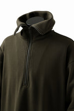 画像をギャラリービューアに読み込む, Y's HIGH-COLLAR HALF ZIP SWEAT SHIRT (KHAKI)