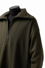 画像をギャラリービューアに読み込む, Y's HIGH-COLLAR HALF ZIP SWEAT SHIRT (KHAKI)