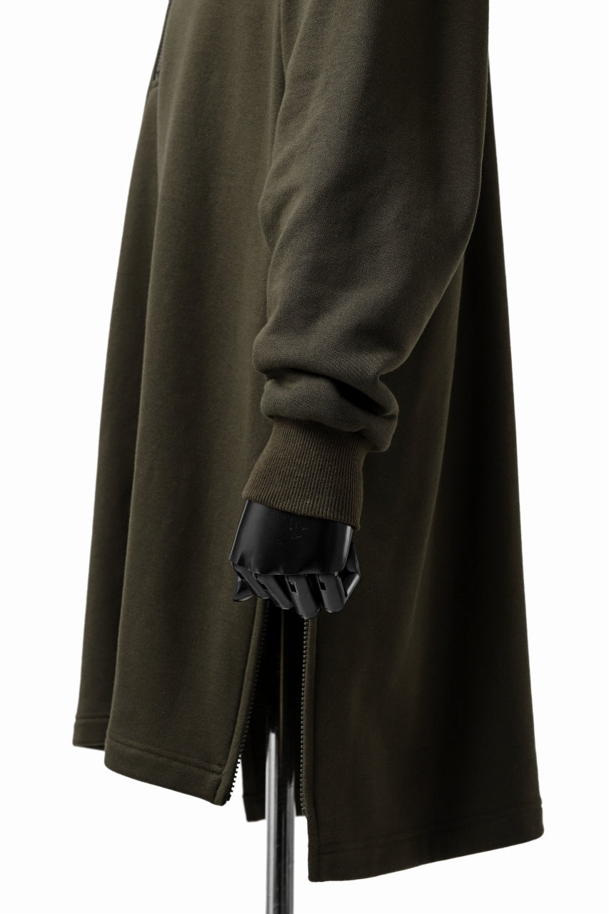 画像をギャラリービューアに読み込む, Y's HIGH-COLLAR HALF ZIP SWEAT SHIRT (KHAKI)