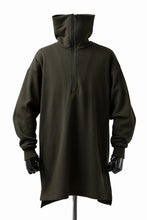 画像をギャラリービューアに読み込む, Y's HIGH-COLLAR HALF ZIP SWEAT SHIRT (KHAKI)
